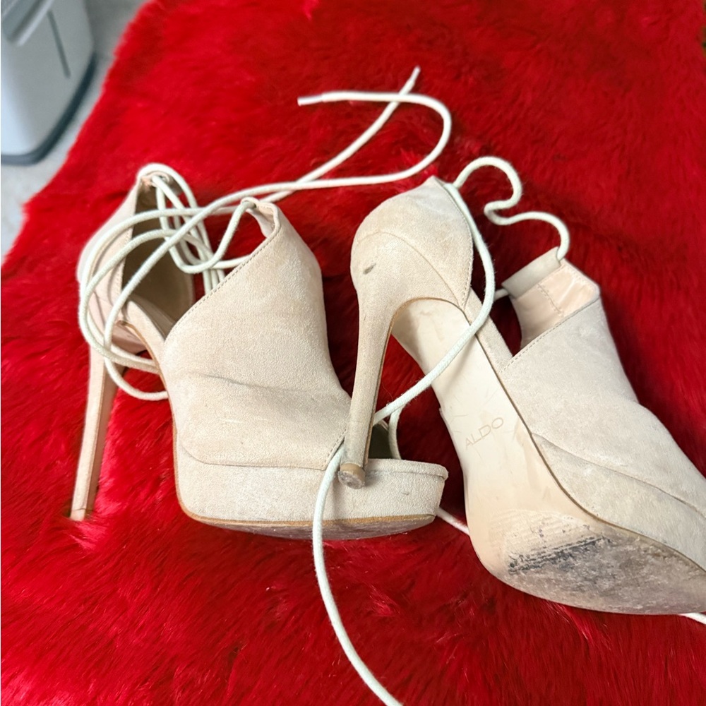 Aldo Women's Cream Platform Heels